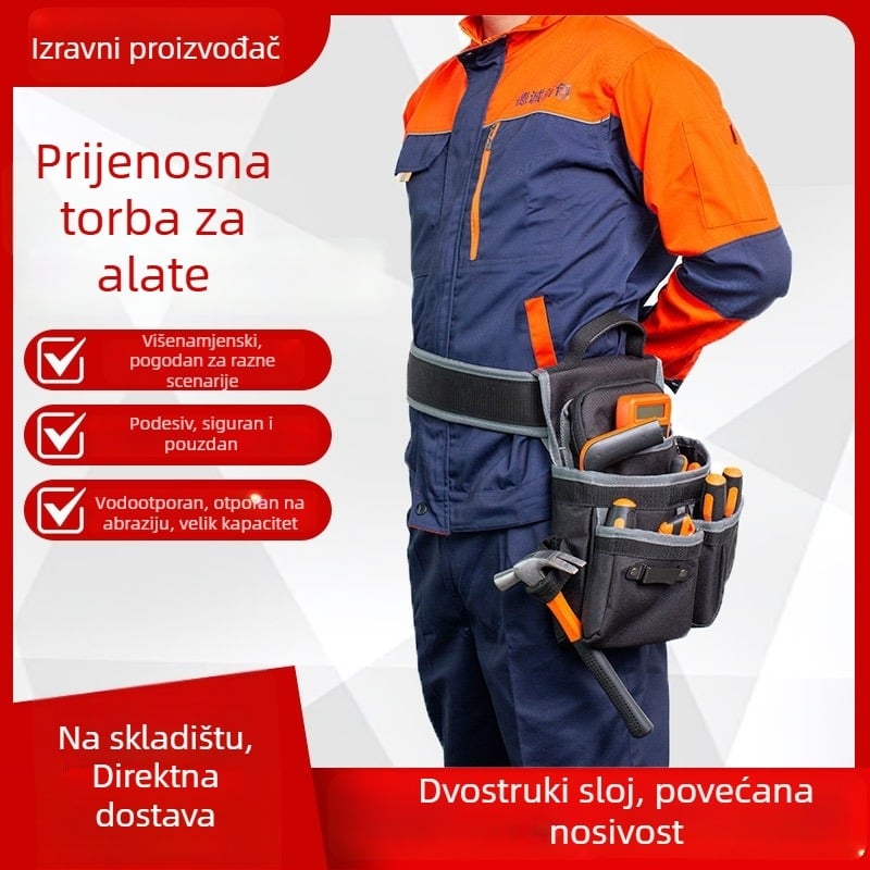 Double Dreamer Torbica za alat na pojasu, Višenamjenska torba oko pojas, Vodootporna Oxford tkanina, Deblja mala električarska torbica, Stil ZC-YB-003