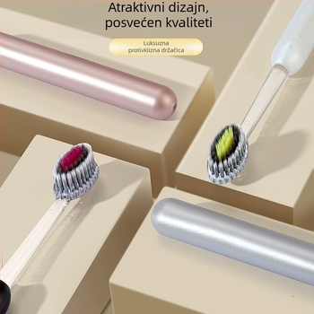 Ručna četkica za zube s mekanim vlaknima i planinastim konveksnim spiralnim dizajnom za dubinsko čišćenje – set od 2 komada, model Gd001