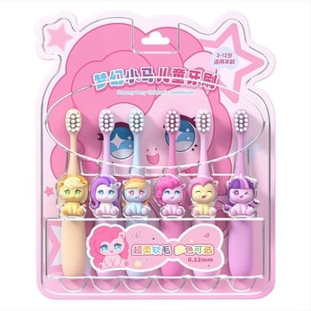 Ručna dječja četkica za zube s mekim vlaknima (paket od šest; model CKT25-9-1; Brush mibala; za djecu)