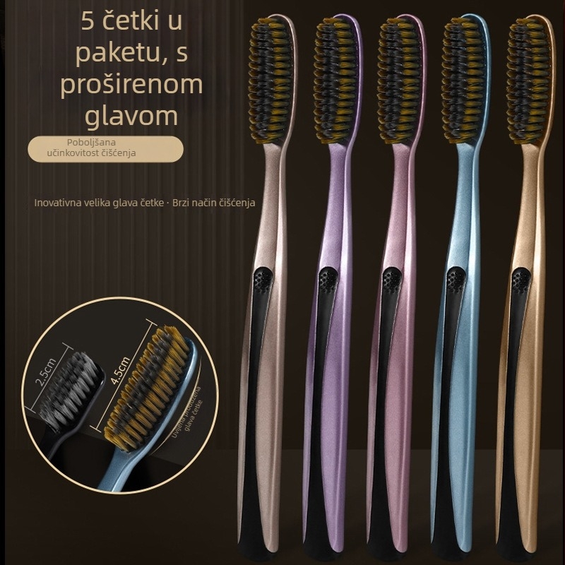 Healthy četkica za zube, mekane vlakna, za odrasle, ručna, 5 kom.