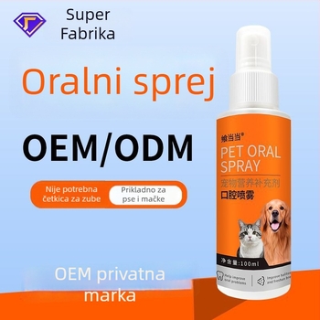 Osvježivač daha za kućne ljubimce – za pse i mačke, tekuća formula, osvježava dah, izbjeljuje zube, njega parodontalnog zdravlja