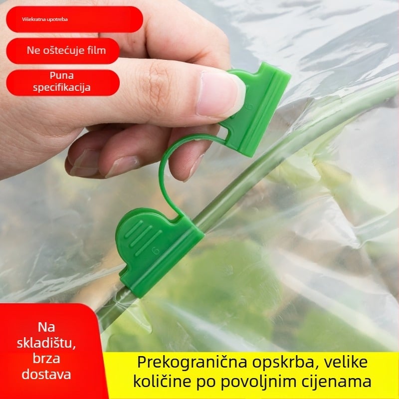 Plastične klipse za film za lukaste šatore i plastenike – otporne na vjetar, izolacijski nosači