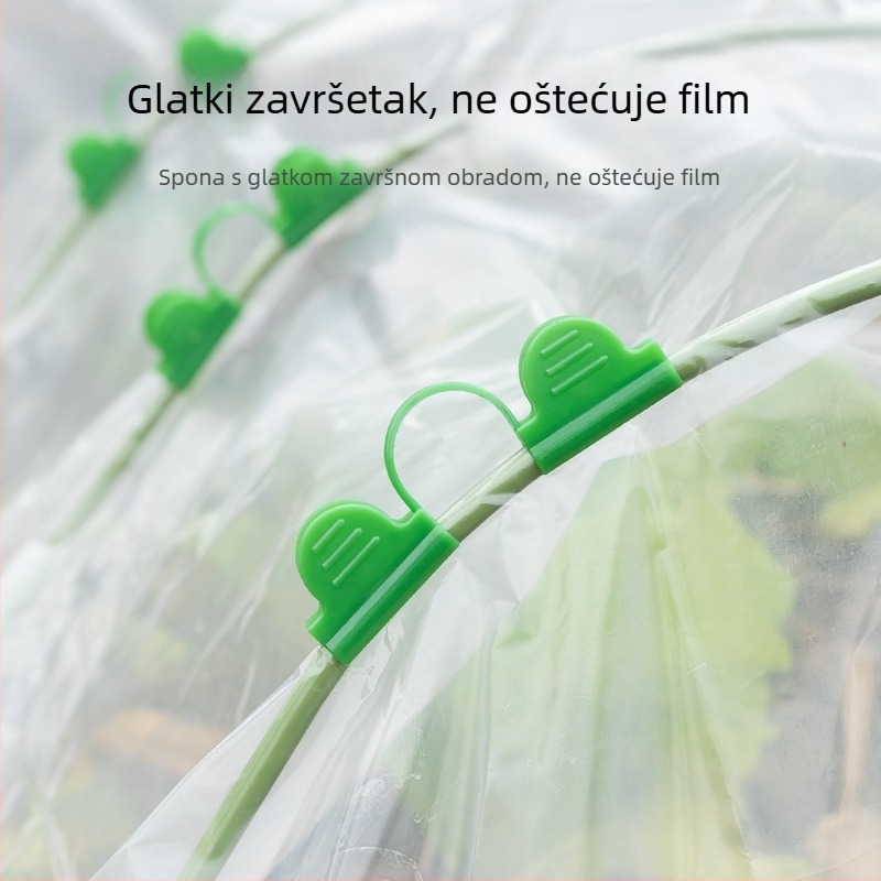 Plastične klipse za film za lukaste šatore i plastenike – otporne na vjetar, izolacijski nosači