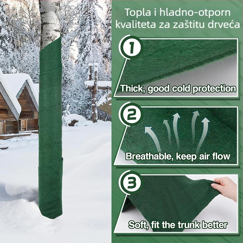 Tkanina za oblaganje stabala – poliester izolacija i hidratacija za zaštitu od hladnoće u krajobraznom uređenju