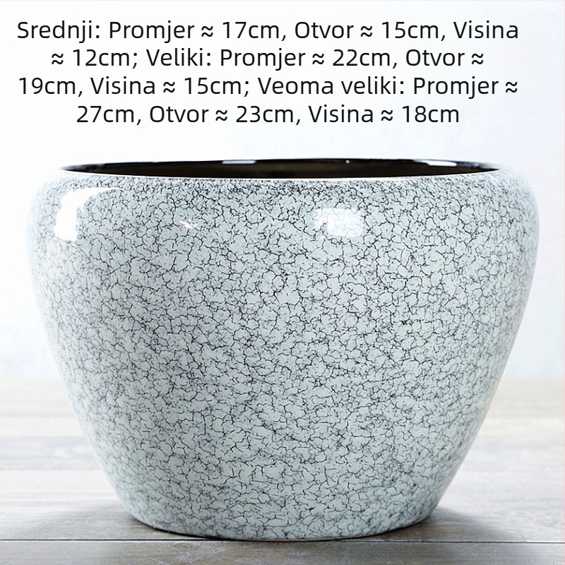 Keramički lonac za cvijeće, podni model, otporan na koroziju, za kućno vrtlarstvo
