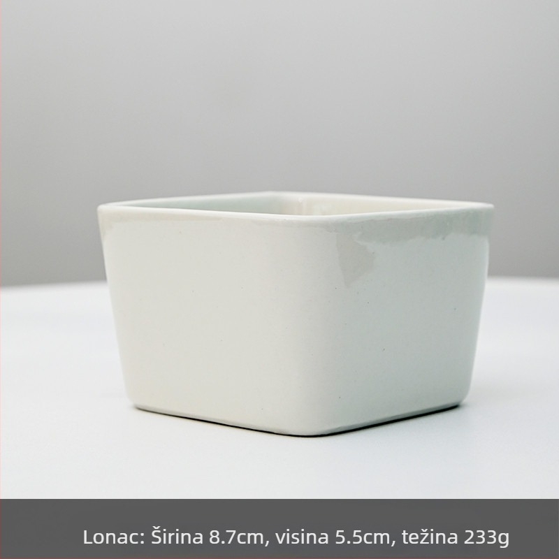 Ceramički lončić za cvijeće s mogućnošću tiska logotipa; jednostavan porcelanski dizajn; za stolnu ili podnu upotrebu; polu-ručni proces proizvodnje.