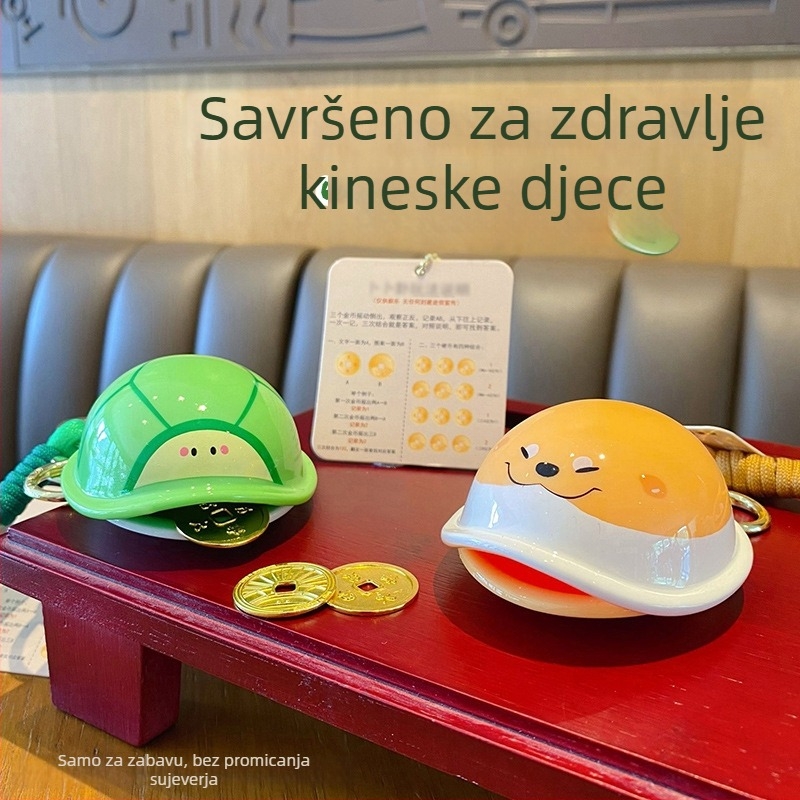 Hundred Mau privjesak za ključeve, motiv Money Turtle, crtani stil, ABS materijal, neovisno pakiranje