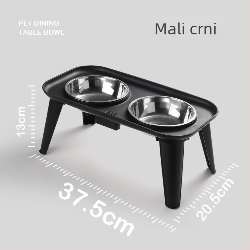 Set za hranjenje kućnih ljubimaca od nehrđajućeg čelika — dvostruka zdjela s zaštitom vrata, odvojiva, podrijetlo Zhejiang