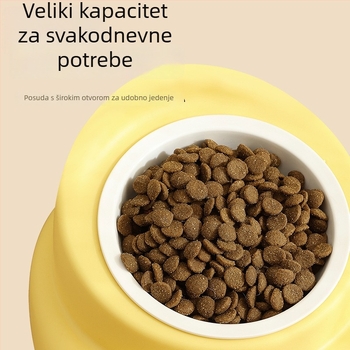 Dvostruka posuda za mačke — integrirana posuda za vodu i hranu, plastika, podrijetlo Zhejiang, branda Jiawang yimiao