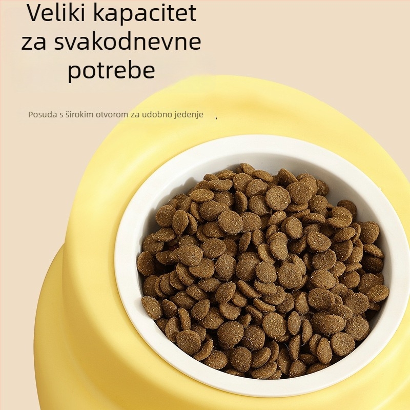 Dvostruka posuda za mačke — integrirana posuda za vodu i hranu, plastika, podrijetlo Zhejiang, branda Jiawang yimiao