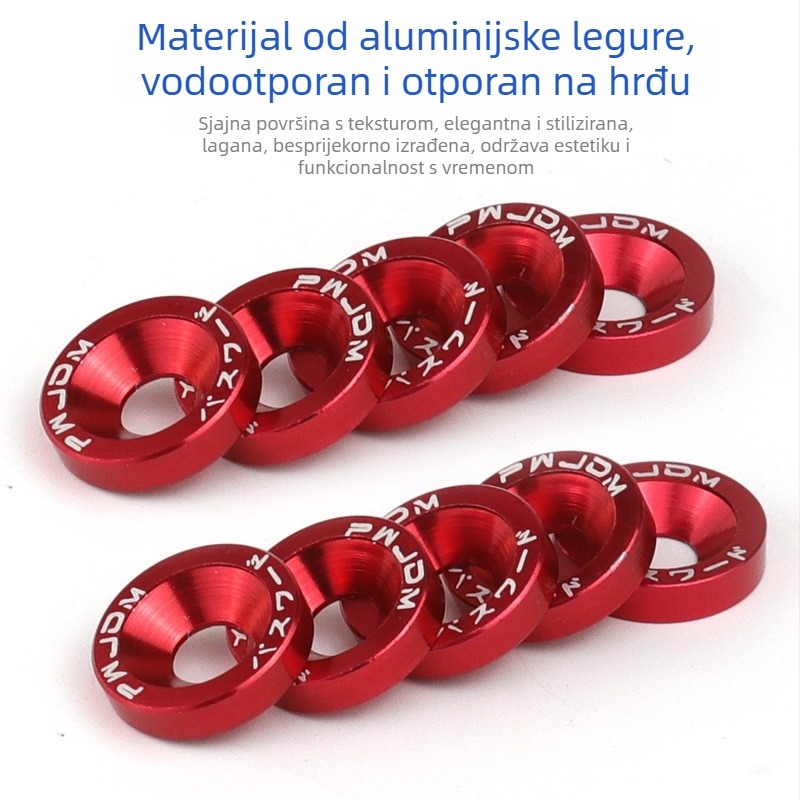 Dekorativna vijak podložka za okvir registarske pločice i središte kotača | Marka: Zhe liqiang; Primjena: Modifikacije automobila; Kompatibilno s automobilima i motociklima; Licencirana privatna marka: Da