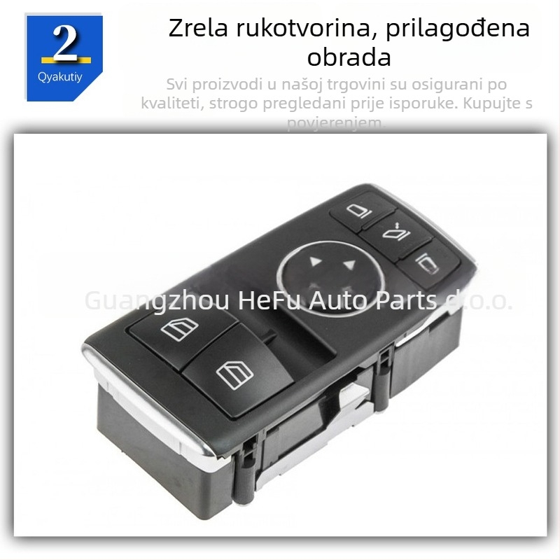 Električni prekidač za podizanje stakla Mercedes-Benz, model A1698206610, kompatibilan s W245/B200, ABS, napon: standardni