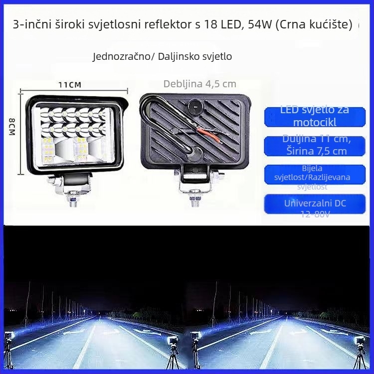 LED far za električna vozila i kamione — Model s velikim vidnim poljem; Snaga: 150; Napon: 12-80V; Materijal: aluminijska legura; IP68