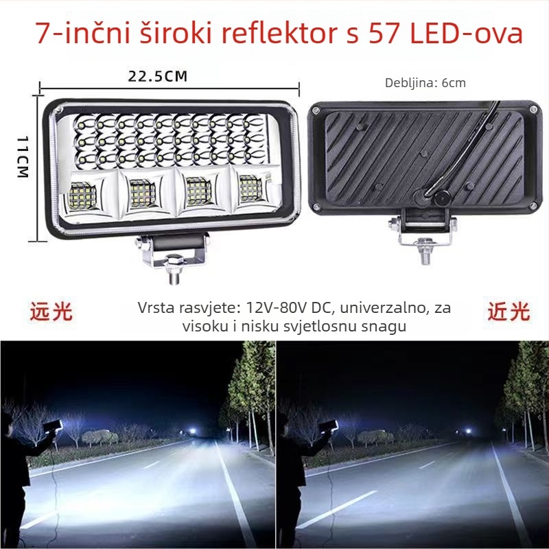LED far za električna vozila i kamione — Model s velikim vidnim poljem; Snaga: 150; Napon: 12-80V; Materijal: aluminijska legura; IP68