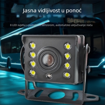 Stražnja kamera za autobuse i kamione, 9-36V, 170° kut gledanja, 720x480 rezolucija, AV izlaz, slika u zrcalu