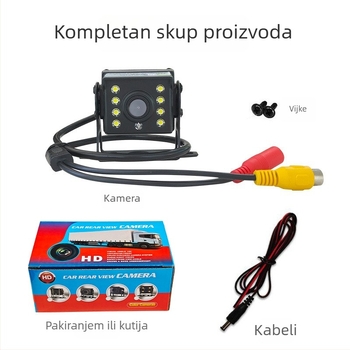 Stražnja kamera za autobuse i kamione, 9-36V, 170° kut gledanja, 720x480 rezolucija, AV izlaz, slika u zrcalu