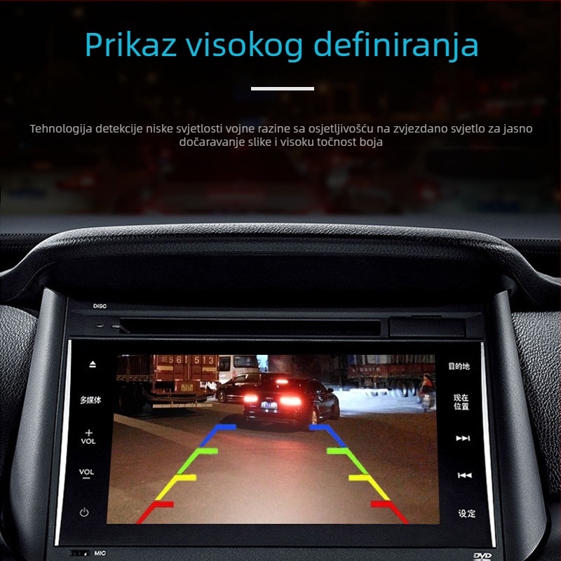 Stražnja kamera sa Starlight noćnim vidom, 170° fisheye široki kut, 12V, 720x576 rezolucija, ogledani prikaz