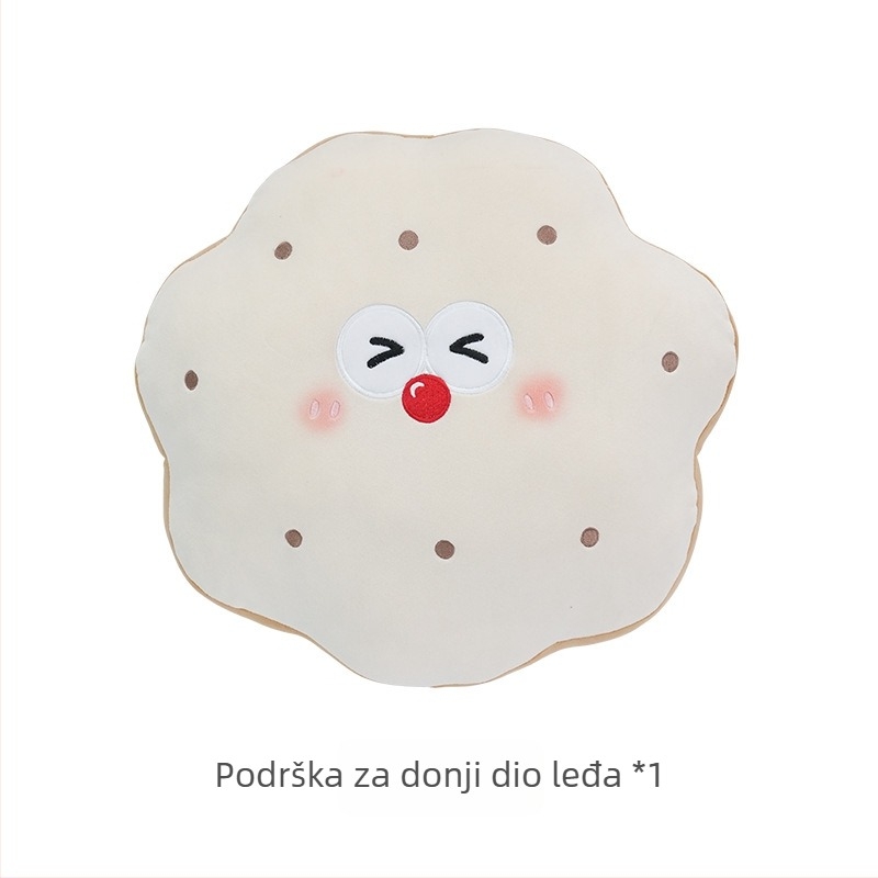Feather cen Plišani jastuk za naslon za glavu u automobilu s uzorkom Toast Biscuits, PP pamuk punjenje