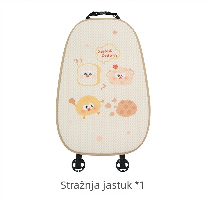 Feather cen Plišani jastuk za naslon za glavu u automobilu s uzorkom Toast Biscuits, PP pamuk punjenje