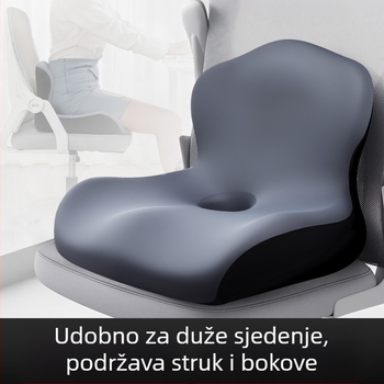 Jastuk za sjedalo od memorijske pjene s Ice Silk navlakom i integriranom potporom za leđa za uredsku stolicu