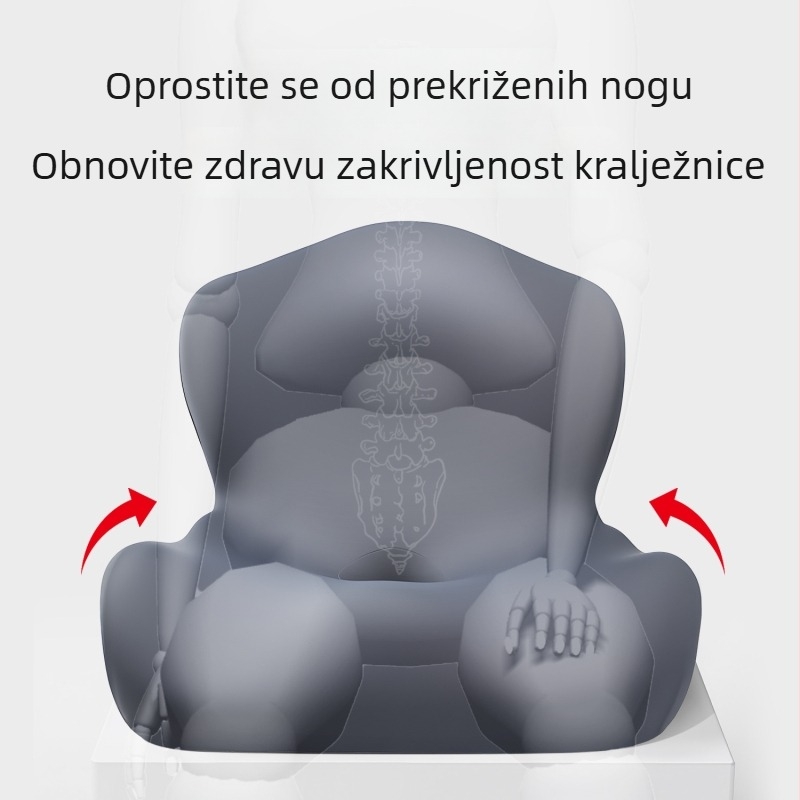 Jastuk za sjedalo od memorijske pjene s Ice Silk navlakom i integriranom potporom za leđa za uredsku stolicu