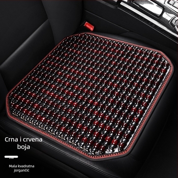 Automobilska jastučić za sjedalo, jednopartski kvadratni od drvenih perli, za stražnje sjedalo, prozračan i protuklizan.