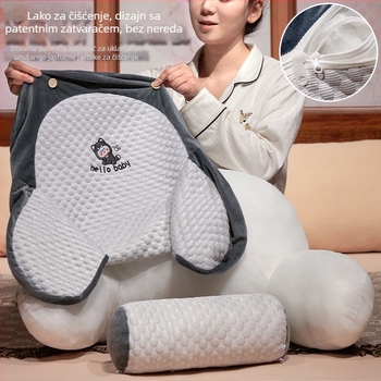 Jastučnica za uzglavlje kreveta s crtić motivom, izvezeni uzorak, PP pamuk punjenje, stil malo svježe