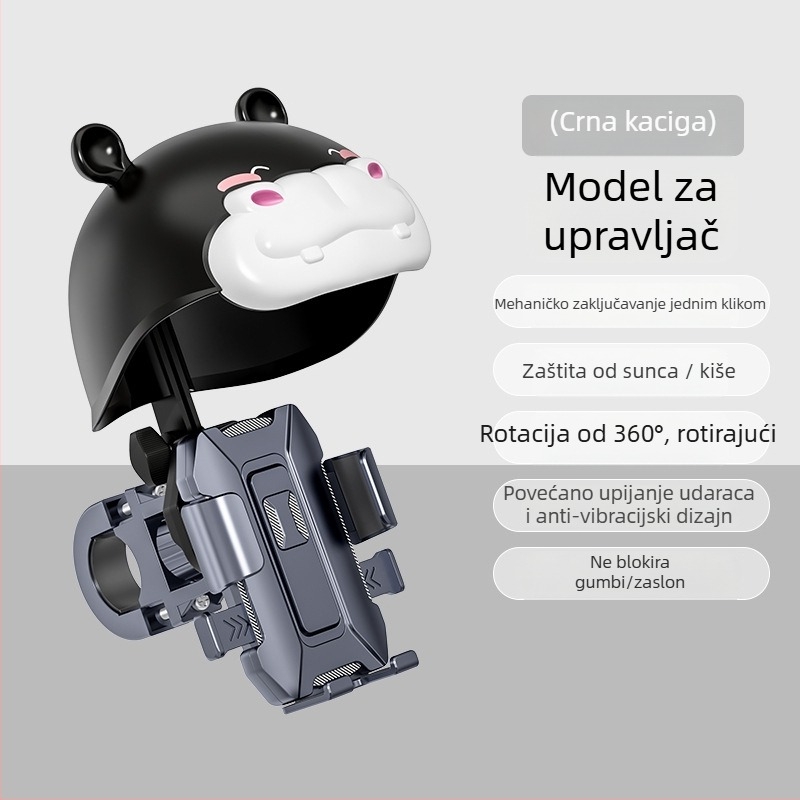 Držač telefona za motocikle i bicikle – metalni, minimalistički dizajn, fiksni nosač navigacije