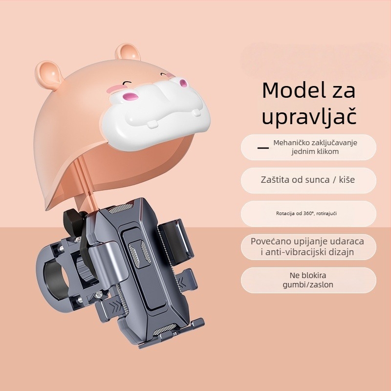 Držač telefona za motocikle i bicikle – metalni, minimalistički dizajn, fiksni nosač navigacije