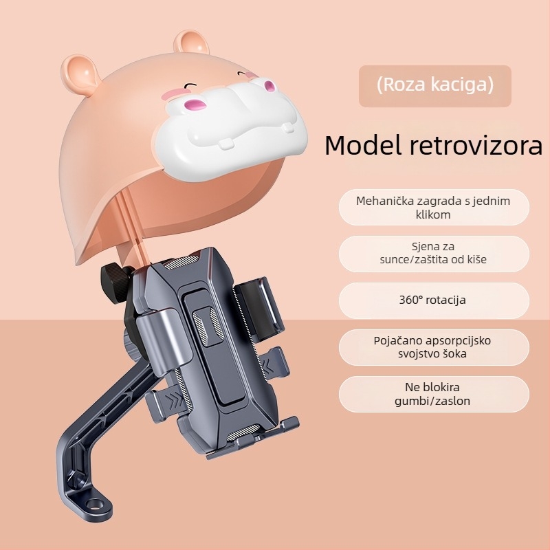 Držač telefona za motocikle i bicikle – metalni, minimalistički dizajn, fiksni nosač navigacije