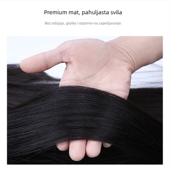 Perika s kopčom, prirodan stil, model Grab Chicken Feather Balls, vlakno otporno na toplinu (Model: Grab Chicken Feather Balls; Materijal: vlakno otporno na toplinu; Bojenje: nije pogodno za vruće bojanje; Učinak: promjena oblika)