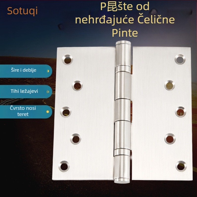 Sotegu Nerđajući čelik šarka za sklopive drvene vrata, završna obrada: brušeni nehrđajući čelik, stil: moderni jednostavan