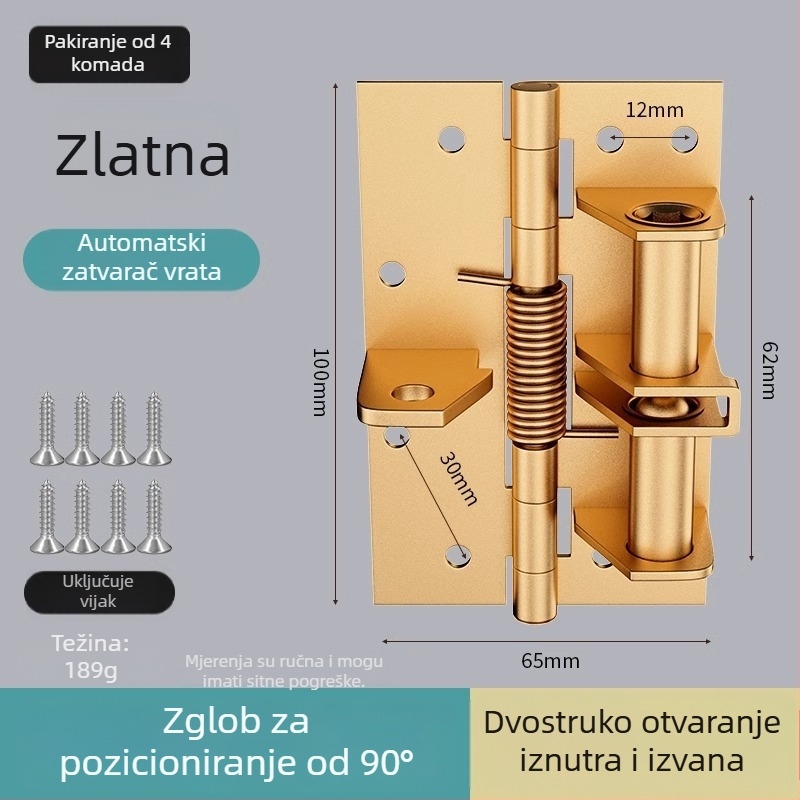 Višenamjenski zatvarač vrata s nevidljivom šarkom – 90 stupnjeva pozicioniranja, model Jcthhy, brend Neck Strength