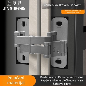Šarnír kamena vrata — nehrđajući čelik, model 2025.5.13, za hidrantske kutije, skrivene vrata i šahtne otvore