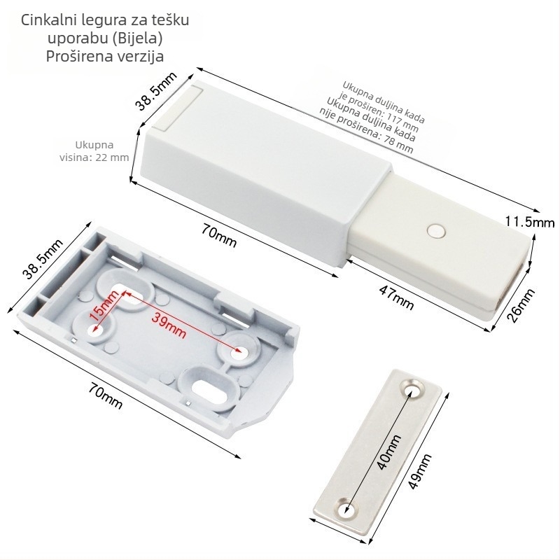 Šarnír kamena vrata — nehrđajući čelik, model 2025.5.13, za hidrantske kutije, skrivene vrata i šahtne otvore
