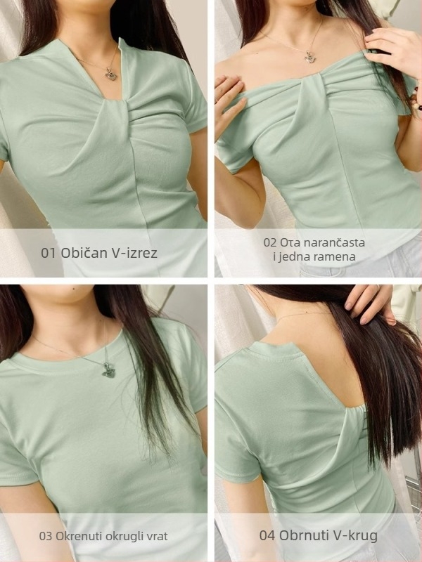 Majica 70-80% pamuk, <30% poliester • Ulični hipster stil • Kolaz/šivanje • Slim fit