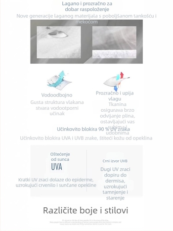 Jakna s kapuljom – tanka, 100% poliester, otisak prirodnih pejzaža, UV zaštita 50%