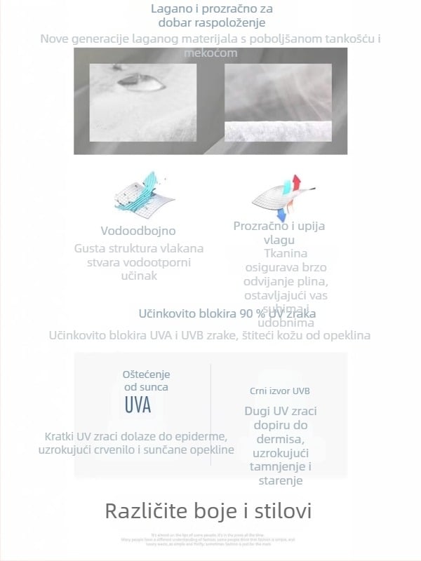 Jakna s kapuljom – tanka, 100% poliester, otisak prirodnih pejzaža, UV zaštita 50%