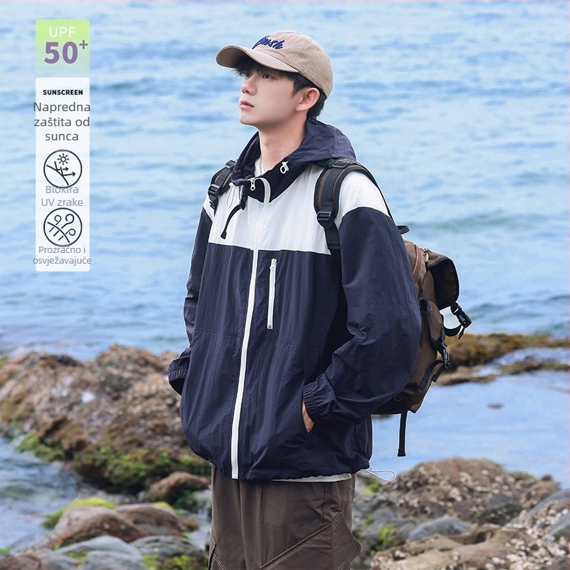 Jakna UPF50+ zaštita od sunca, kapuljača, tanak Ice Silk prozračan, ljeto 2025