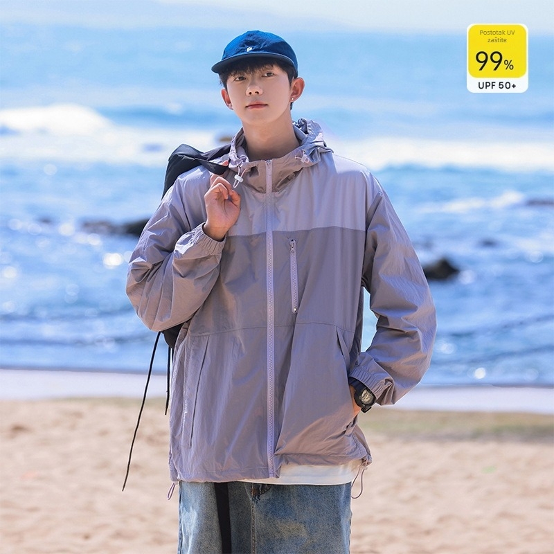 Jakna UPF50+ zaštita od sunca, kapuljača, tanak Ice Silk prozračan, ljeto 2025