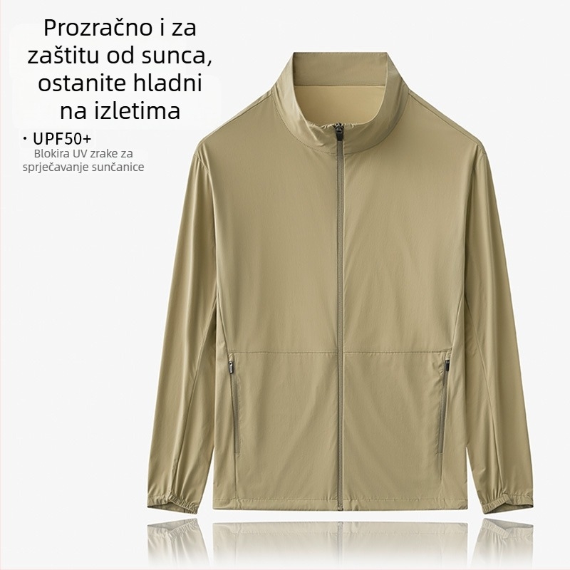 Vanjski windbreaker od najlona s UV zaštitom UPF50, kapuljom, unisex.