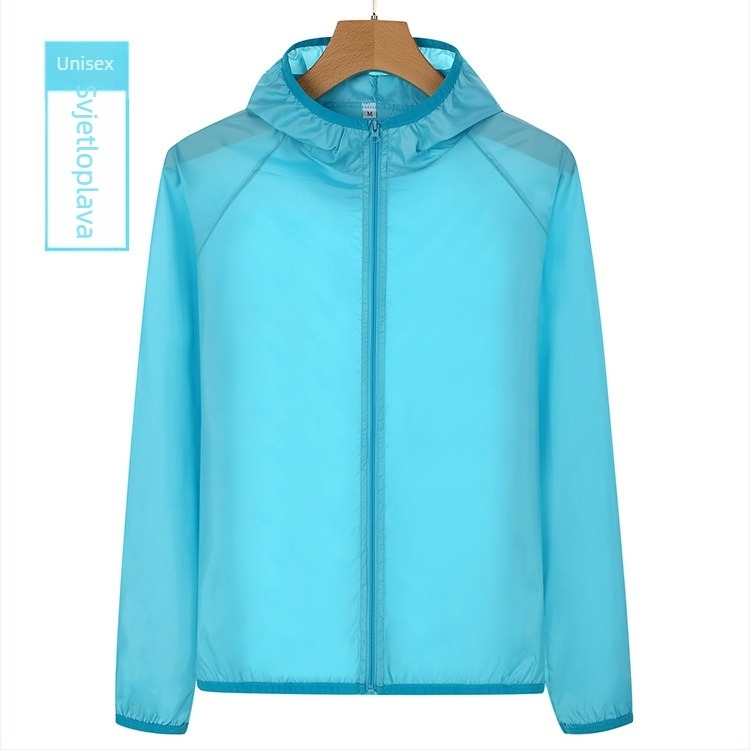 Unisex lagani proljetni windbreaker s kapulom, poliester, brzo sušenje, UPF40, za planinarenje i kampiranje, mogućnost prilagodbe logotipa