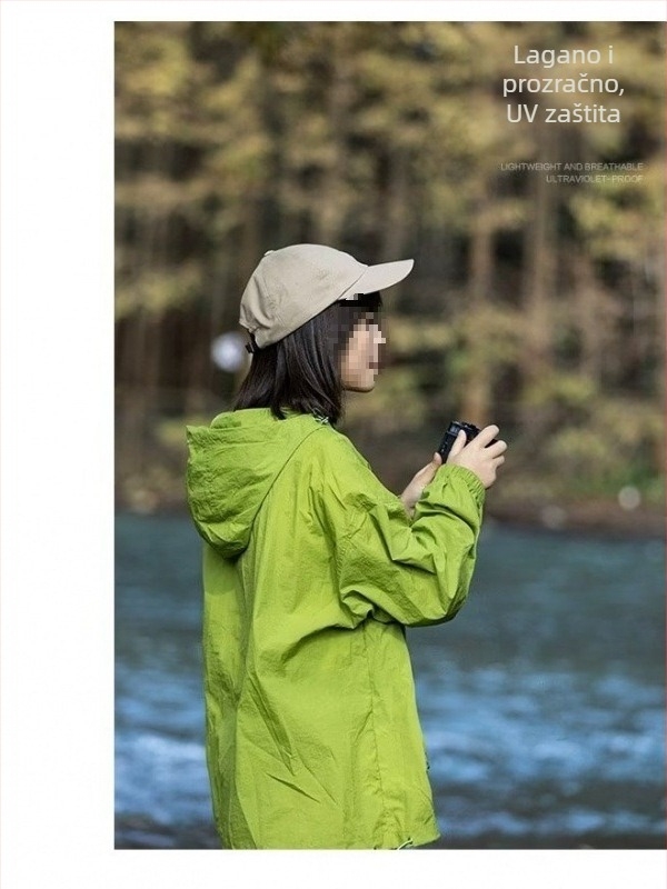 Kapuljačasta jakna za zaštitu od sunca, poliesterska smjesa, zatvarač, bočni džepovi