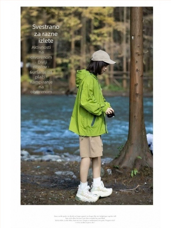 Kapuljačasta jakna za zaštitu od sunca, poliesterska smjesa, zatvarač, bočni džepovi