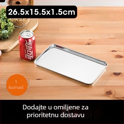 Pravougaona parna ploča od 304 nehrđajućeg čelika za Dim Sum i rižine rolice | ravno dno, elektroplatirana površina, s otisnutim logom