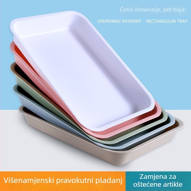 Plastični pravokutni pladanj s jedinstvenim uzorkom (Brand: Juxingshun; Materijal: Plastika; Oblik: Pravokutnik; Stil: Novi kineski stil)