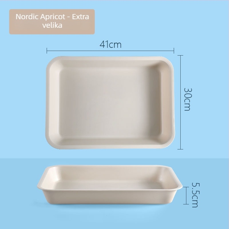 Plastični pravokutni pladanj s jedinstvenim uzorkom (Brand: Juxingshun; Materijal: Plastika; Oblik: Pravokutnik; Stil: Novi kineski stil)