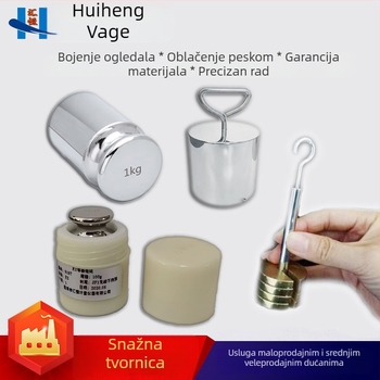 Vage od nehrđajućeg čelika 304, nemagnetne, cilindrične, visoka preciznost, raspon mjerenja 5 kg–1 mg