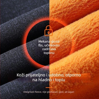 Hlače za starije muškarce ravnog kroja s visokim strukom – jednostavan stil, dugi nogavice, tkanina od smjese kemijskih vlakana