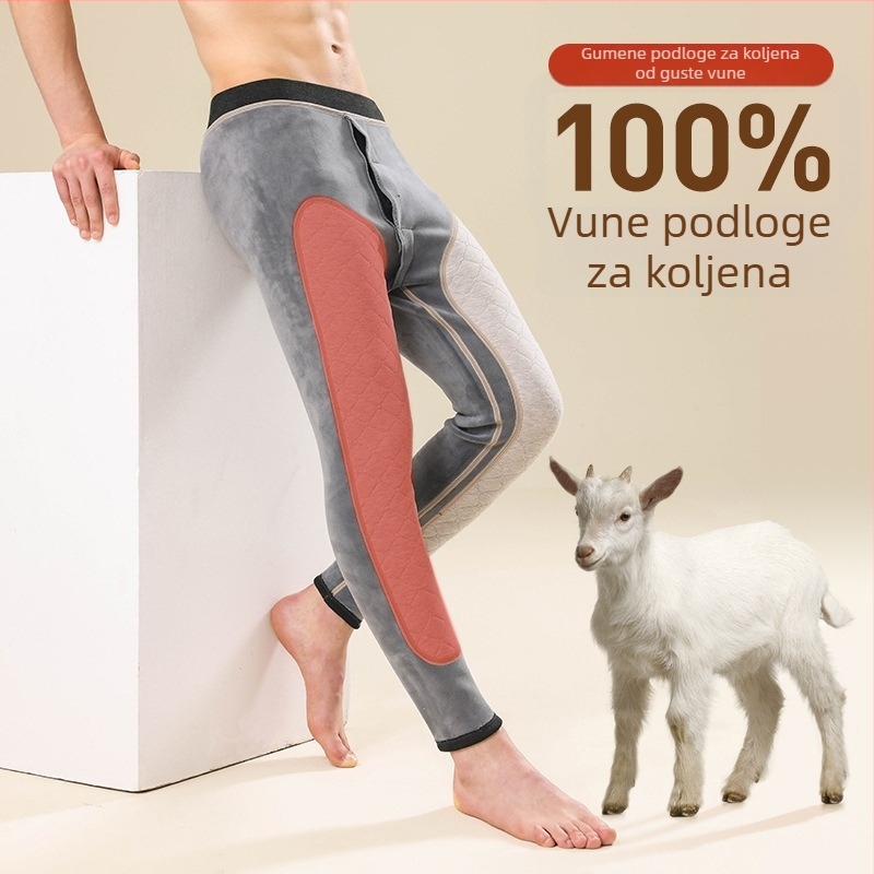 Unisex termo hlače s koljenom zaštitom i zaštitom struka, trostruki flis, izuzetno debela tkanina 501–600 g/m², plišava podstava od baršuna